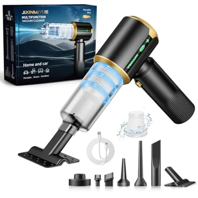 JIXINMIYUE Cordless Car Vacuum Cleaner: 7-in-1 & 16000Pa Strong Suction