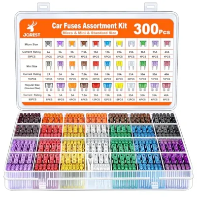 Jorest 300pcs Car Fuse Assortment Kit