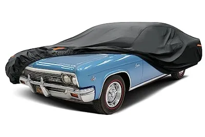 Kayme Car Cover Waterproof All Weather for Large Sedan,Outdoor Cover Fit for Ford Crown Victoria, Cadillac DTS, Grand Marquis, Lincoln Continental Town Car, Chevy Impala Caprice (209 to 218 inch)