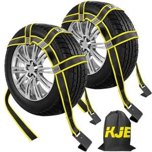 KJE 2 Pack Reflective Tow Dolly Straps Heavy Duty