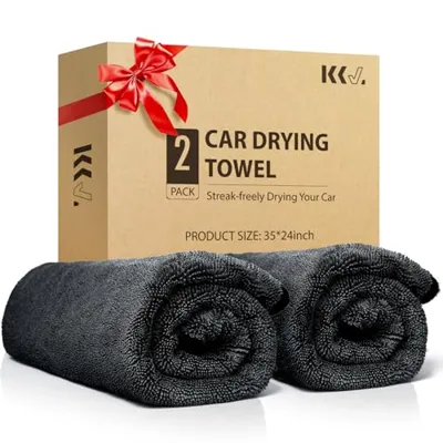 Kkv 2-pack Microfiber Towels For Cars
