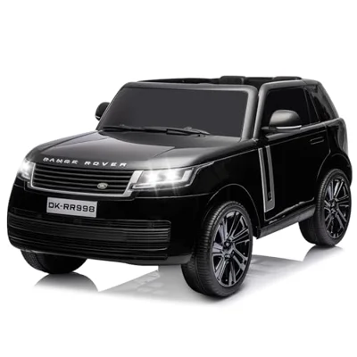 24V Licensed Land Rover Ride On Car, Kids Electric Car with 2 Seater, Parent Remote Control, 3 Speeds, Wireless Music, Black