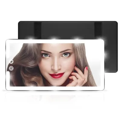 Led Car Sun Visor Vanity Mirror, Upgraded Car Mirror with ...
