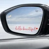 LLII Hello Beautiful Rearview Mirror Decal Car Accessories for Women