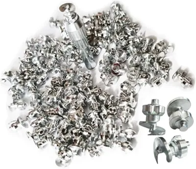 Marrkey 200PCS 9.9mm Tires Studs/Screw Snow carbide Spikes/Wheel Tyres Studs for racing car,bicycle,bike,Fat Bikes, Scooters Tires,Running Shoes boots in Winter