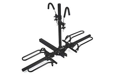 MaxxHaul 50027 Hitch Mount Bike Rack Platform - Style 2-Bike Rack for Cars Trucks SUVs Minivans with Hitch Tightener, Great For E-bikes With Standard Width Tires