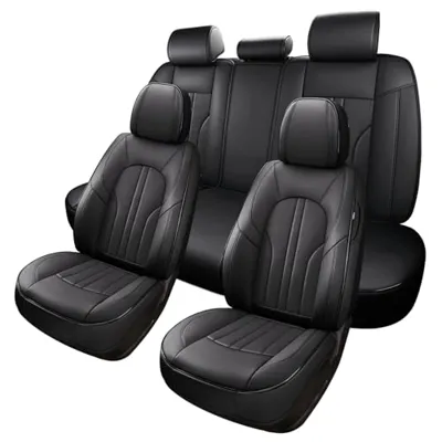 MINGBRON Car Seat Cover Full Set, Leather Car Seat Cover, ...