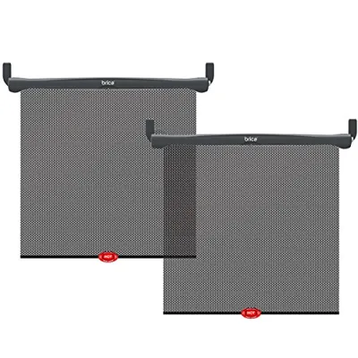 Munchkin White Hot Car Window Shade Set of 2 | Baby Sun Shades with UV Protection for Kids | Removable Car Sun Shade Set with Heat Indicator fits Most Vehicles| Essential Travel & Baby Car Accessories