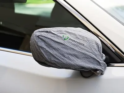 New & Improved ProKevLock Vehicle Side Mirror Covers with Anti-Theft Lock, UHMWPE, HPPE & 304 CRES Steel Mesh - Fits all Vehicles & Most Pickup Trucks - Protection from Ice, Bird Droppings - Version 3