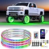 Nilight 4PCS 17.5inch LED Wheel Ring Lights RGB with APP