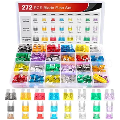 Nilight – 50019r 272pcs Standard & Mini & Low Profile Mini Blade Fuse 
