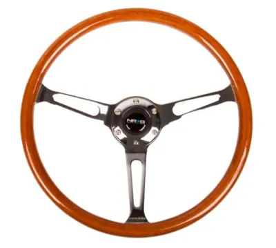 NRG Innovations NRG-RST-360SL Reinforced Classic Wood Grain Wheel, 360mm, 3 ...