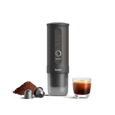 OutIn Nano Portable Electric Espresso Machine, Travel Coffee Maker for ...