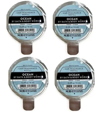 Bath and Body Works Car Fragrance Refill - Pack of 4 (Ocean)
