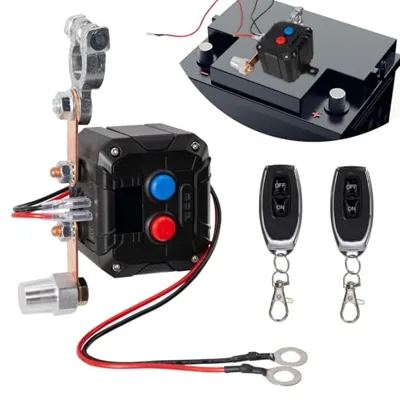 Lizekm Kill Switch for Car with Voltage Display,12V/24V,200A,Anti Theft,Cut Off Battery Switch for Automotive Car Boat