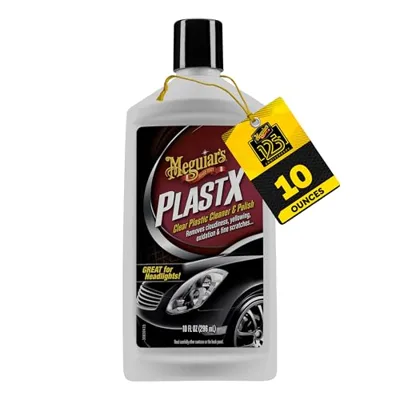Meguiar's PlastX Clear Plastic Polish Headlight Restoration Polish, 10 Oz