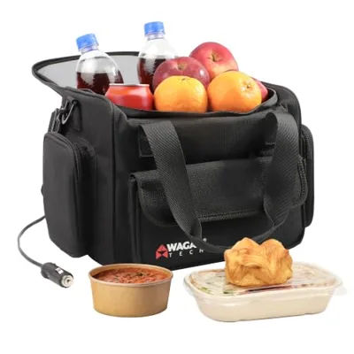Wagan EL6234 14L Electric Cooler Warmer Bag Portable Thermoelectric Cooler