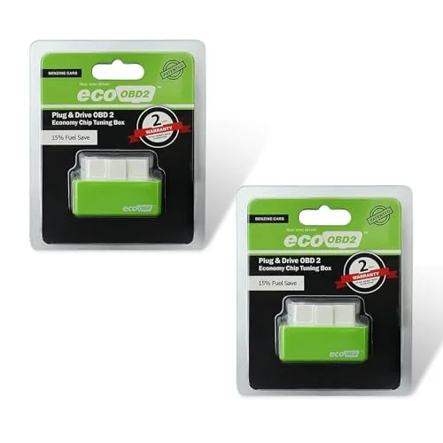 pinflaw 2 PCS Automobile Power Upgrade Fuel Saving, OBD2 ECOOBD2 Automotive Plug and
