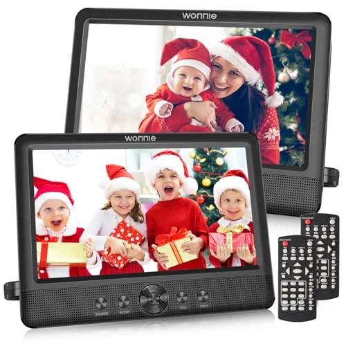 Wonnie 10.5" Two Car Dvd Players Portable Dual Screen Headrest Video P