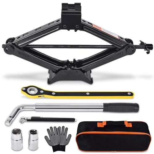 Car Jack Kit Scissor Jack For Car 2 Ton Tire Jack Tool Kit Universal C