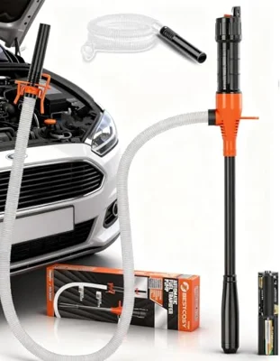 Portable Fuel Transfer Pump with 47' Hose-High Flow Hand Fuel Pump, ...