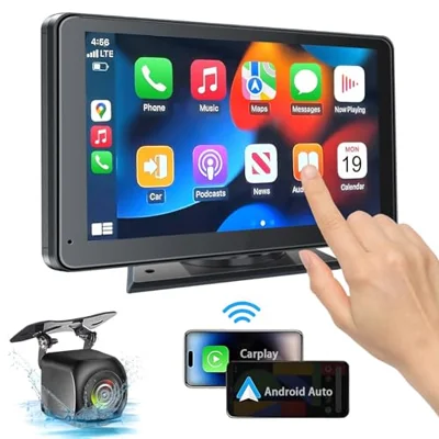 Portable Wireless with Apple CarPlay and Android Auto Screen for ...