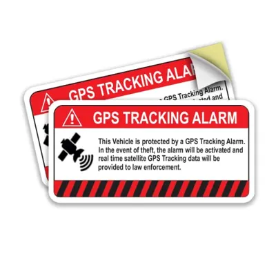 Premium GPS Tracking Sticker for car, Bike, Motorcycle Anti-Theft Stickers This Vehicle Protected by Warning Tracker Sticker Decal Self Adhesive Sign 4