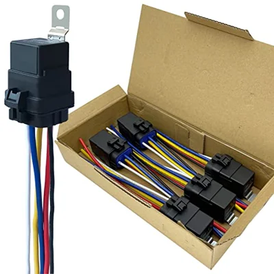 5-pin 40/30Amp 12V DC Waterproof Automotive Relay with Heavy-Duty Wire