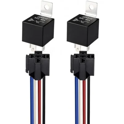 Gebildet 2pcs 12V 40A 4 Pin SPST Car Relay Harness JD1912, 12AWG Harness Sockets with ...