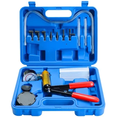 DASBET Hand Held Vacuum Pump Tester Set Vacuum Gauge and Brake Bleeder Kit