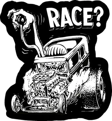Race Old School Rat Fink Rat Rod Hot Rod Muscle Car Vintage Performance Sticker 5"