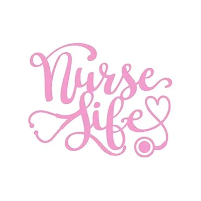 Nurse Life Stethoscope NOK Decal Vinyl Sticker |Cars Trucks Laptop|Pink|5.5 X 4.4