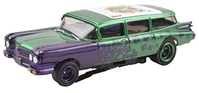 Auto World X Premium Hobbies 4Gear Batman the Joker 1959 Cadillac HO Scale Slot Car CP7944