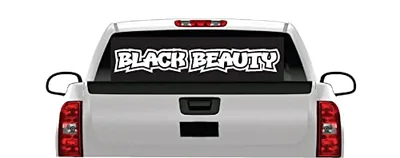 BLACK BEAUTY Banner Windshield Vinyl Decal Sticker Car Turbo Truck Diesel Gas Funny 7.3