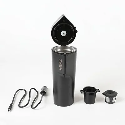 HAWOK Prtable Coffee Maker 12V Travel Espresso Machine, Single Cup 8 oz