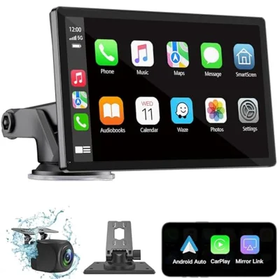 Wireless Carplay Screen For Car (7" Hd Portable)
