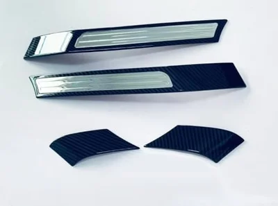 Carbon Fiber Car Front+Rear Tail Frame Cover Trim Strip Emblems Compatible for Lexus GX/GX 550 2024-2025-2026