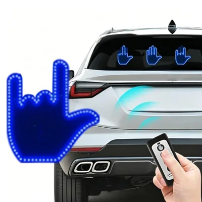 Middle Finger Car Light, Hand Gesture Light for Car, Road Rage Led ...