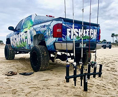 Fishing Pole Holder for the Hitch of Your Car (6 Rod Holders)