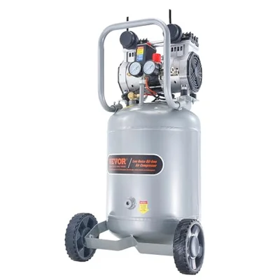 VEVOR 13-Gallon Air Compressor, 2HP, 4.6 SCFM@90PSI, Oil-Free Tank, 66dB Quiet Operation, Ideal for Tire Inflation, Woodworking, Auto Repairs, and ...