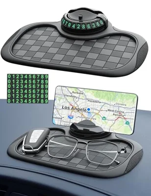 Yunvolx Multifunctional Anti Slip Mat for Car Dashboard Phone Holder Universal