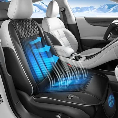Coverado Cooling Car Seat Cover with High-Velocity Turbo Fan, Powerful Blowing & Suction ...
