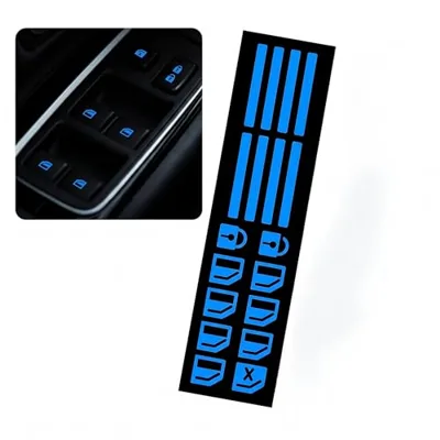 ekurfos Car Control Switch Luminous Sticker, Night Glowing Window ...