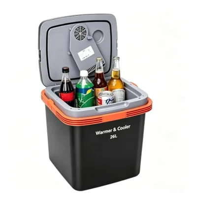 OUTGOODS 26L Portable Car Cooler & Warmer, 12V Electric Refrigerator with AC/DC Power