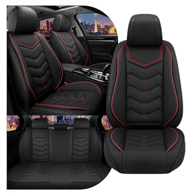 CTDS Car Seat Covers for Honda Civic 2000-2026, Stylish Sport Seat Cover, Premium Nappa Leather Car Seat Cover. Automobile Seat Covers Sets.(Standard 5 Seats/Black)