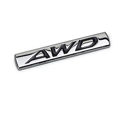 Dsycar 3D Metal AWD Emblem, Chrome Finish Car Sticker Replacement