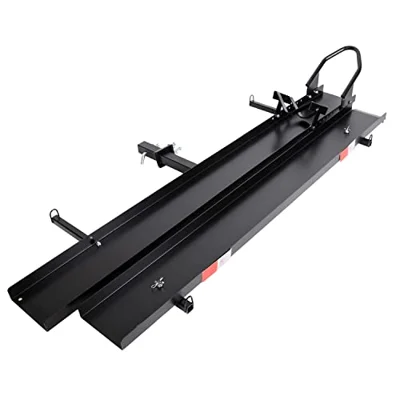 HECASA 600LB Motorcycle Carrier with Loading Ramp Heavy Duty Steel Hauler
