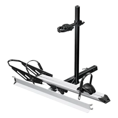 Young Hitch Mount Single Bike Rack with Ramp, 100 lbs Capacity