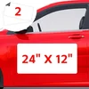 2-Pack Blank Car Door Magnets, 24x12 in