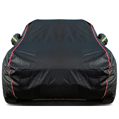 QUYDDC Breathable New Material, Waterproof Car Cover, Locks and Zipper Doors, Sunscreen Waterproof UV Prevention Snowproof Wind and Windproof,Suitable for Indoor Outdoor,for Sedan